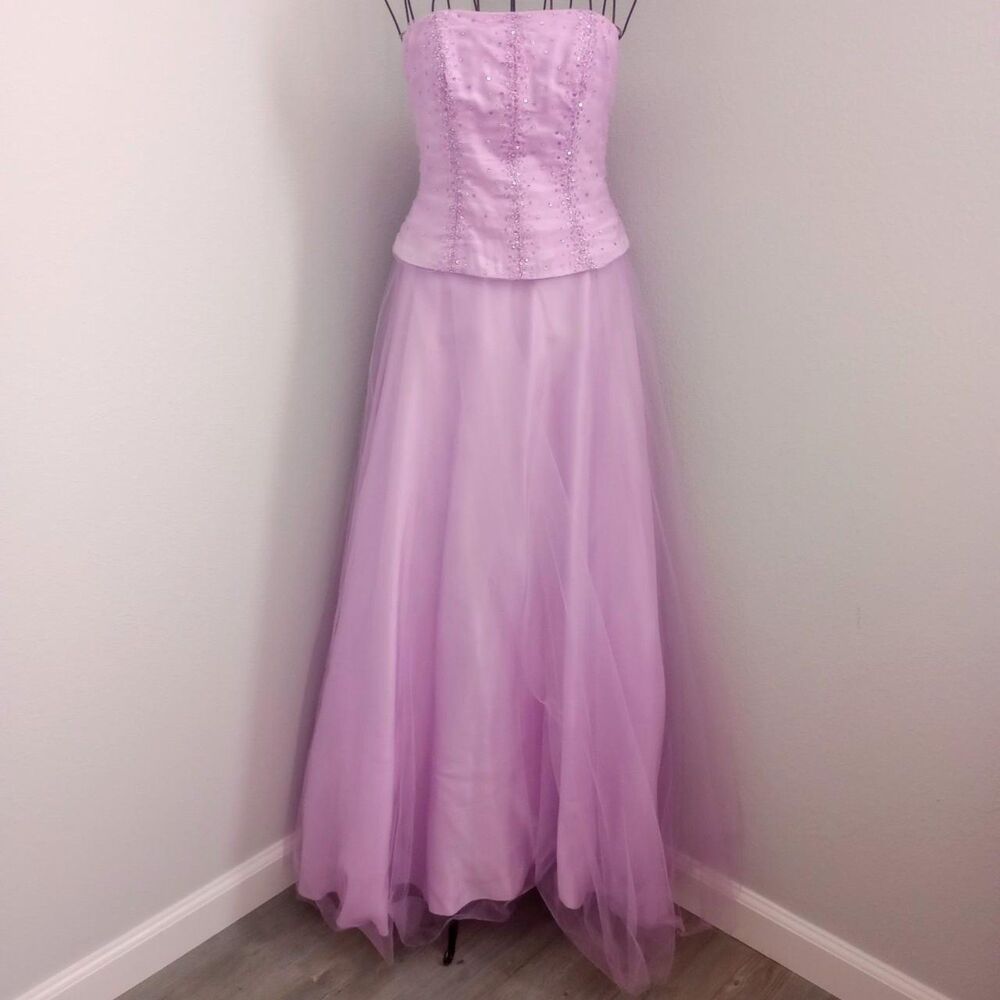 Vintage 90s Sparkly Beaded Fairy Prom Dress